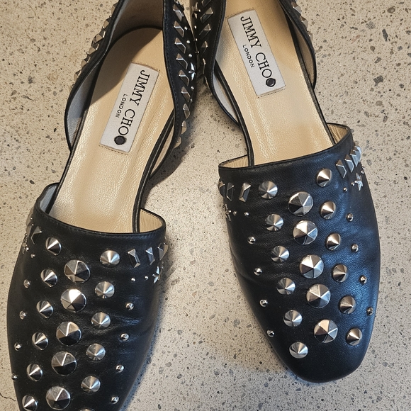 Jimmy Choo Black Studded Women's Shoes - Picture 2 of 3